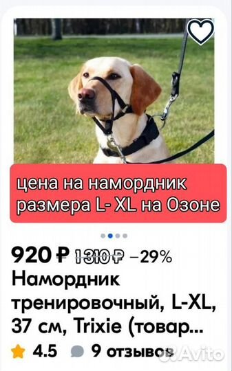 Недоуздок - намордник Трикси L и XL