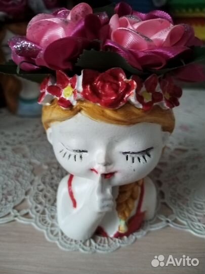 Кашпо малыш на 8 марта сувенир