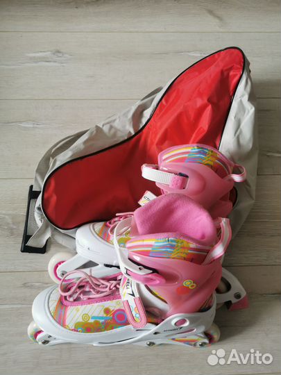 Ролики раздвижные+сумка+защита+шлем. Комплектом