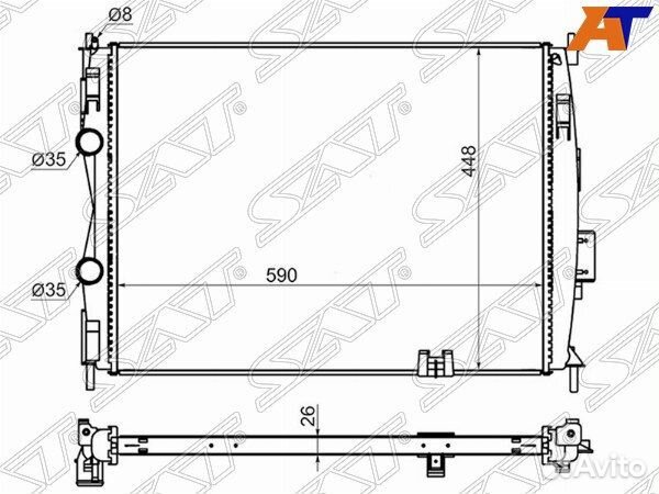 Радиатор nissan qashqai+2