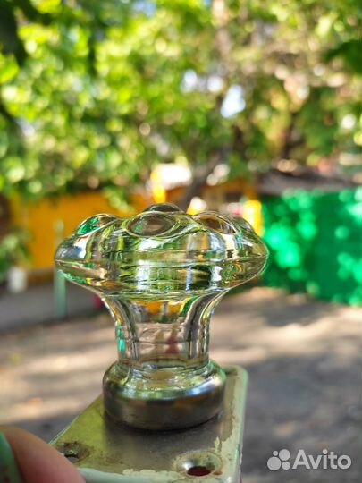 Дверные ручки стеклянные, старинные ручки, СССР