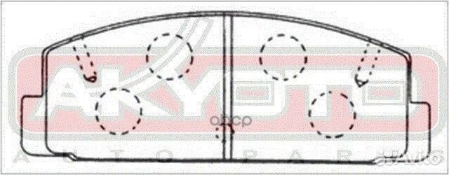 Колодки тормозные дисковые задние AKD1076 akyoto