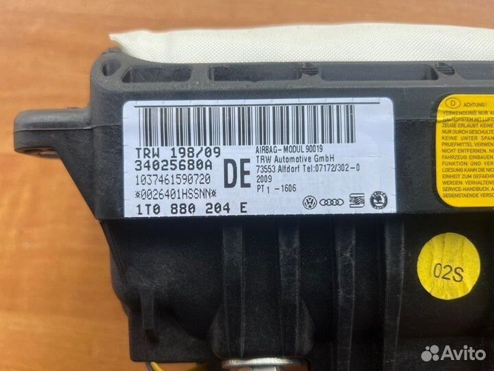 Подушка безопасности пассажира Vw Touran cavc 2009