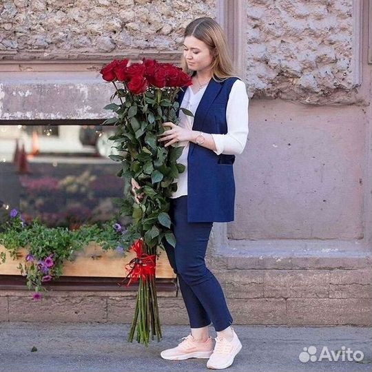 Высокие розы Доставка цветов
