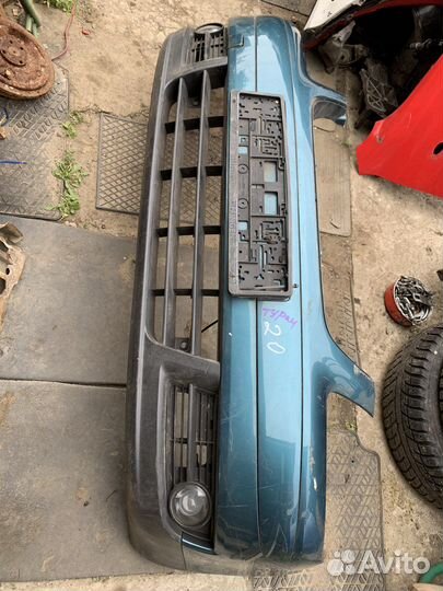 Бампер передний vw туран с птф