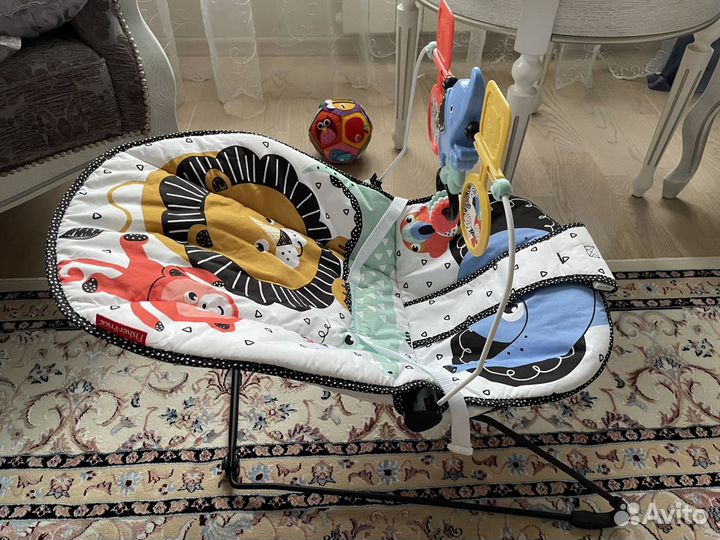 Кресло качалка детское Fisher-Price+батарейка