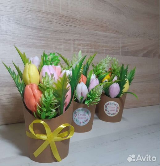 Тюльпаны из мыла ручной работы