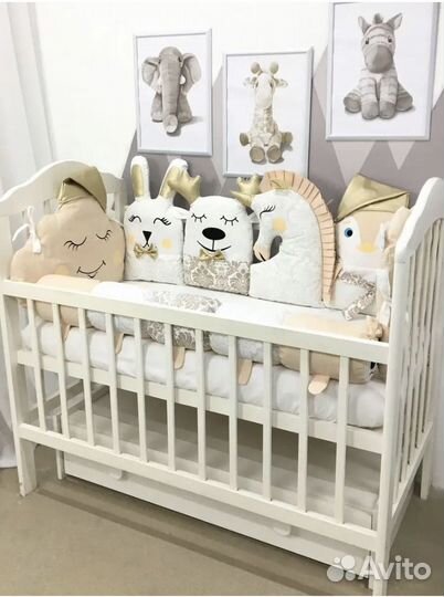 Бортики в детскую кроватку бу