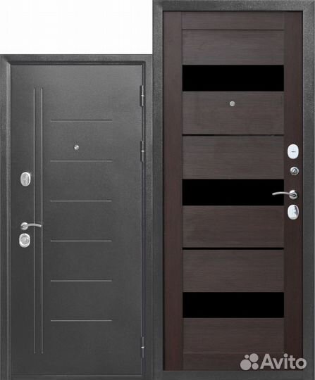 Входные металлические двери 10 см Троя Серебро