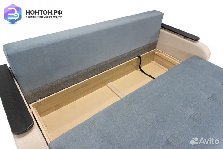 Диван еврокнижка Севилья серый