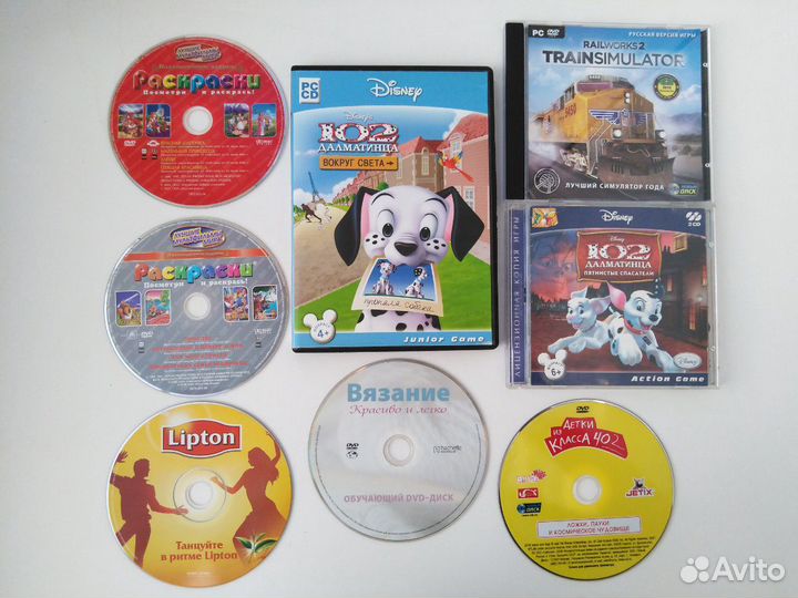 Игры, фильмы на дисках, много