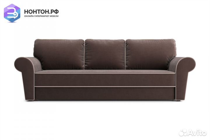 Диван еврокнижка Прованс 3-х местный коричневый