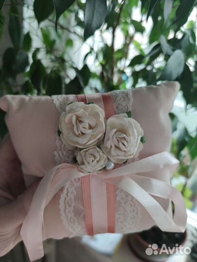 Подушечка для колец ручная работа