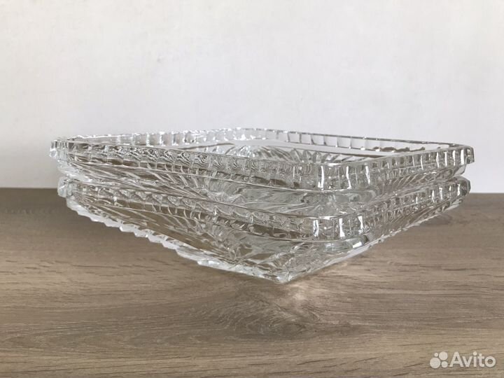 Салатник ромб 30х21 см хрусталь СССР