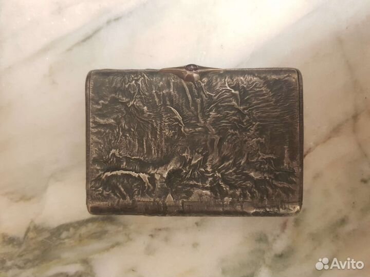 Портсигар серебряный 