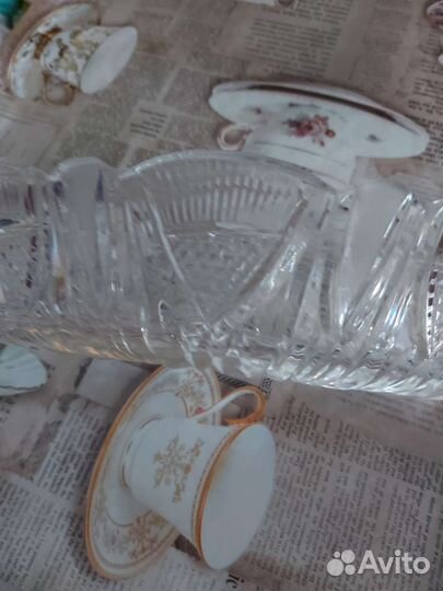 Ваза для фруктов хрусталь