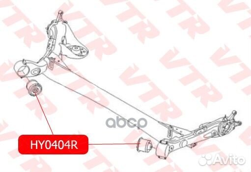 Сайлентблок балки задней подвески VTR 021882