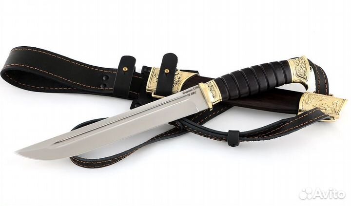 Нож казачий Пластун, сталь S390 Bohler, рукоять и