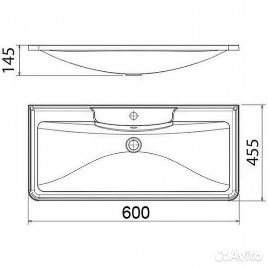 Тумба с раковиной Belbagno Acqua 600-2C-SO-BL Bia