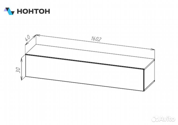 Шкаф навесной Point тип-30 серый графит