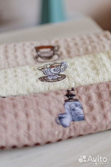 Полотенце Кухонное вафельное набор 3шт