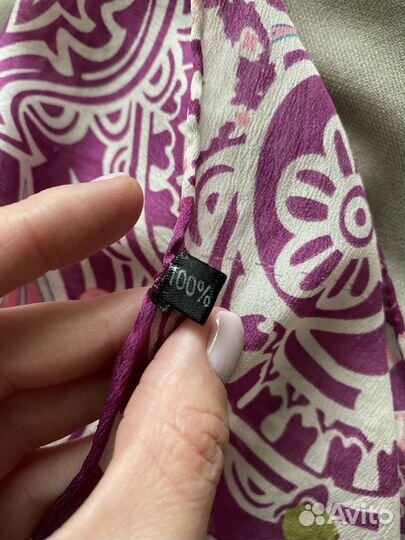 Женский шелковый платок Б/У