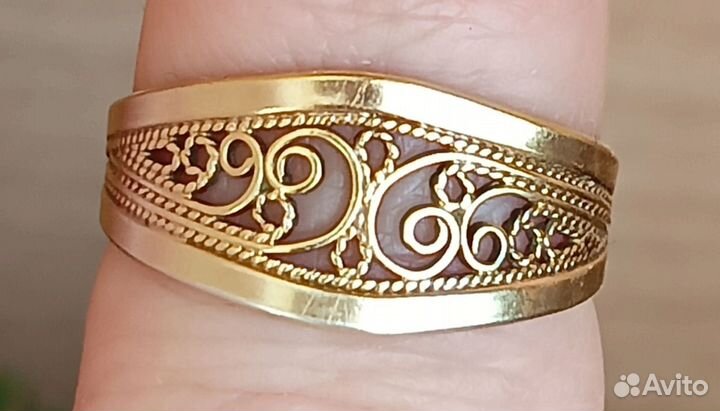 Серебряное кольцо-филигрань 925 пробы СССР