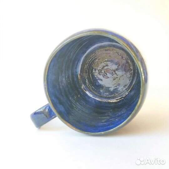 Керамическая чашка ручной работы с лисой и сердцем