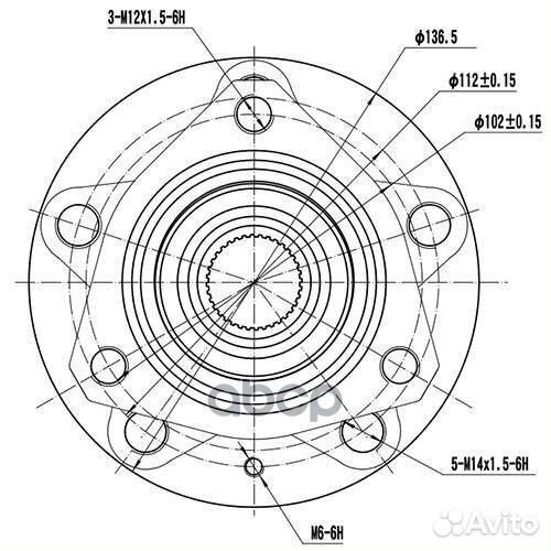 Ступица передняя VW caddy/golf 04, audi A3,S3