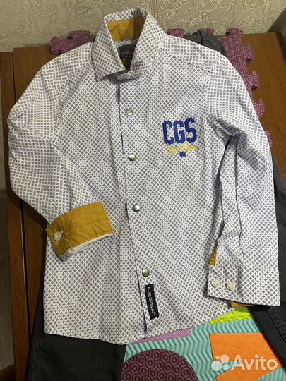 Комплект рубашка, брюки, бабочка для мальчика 86