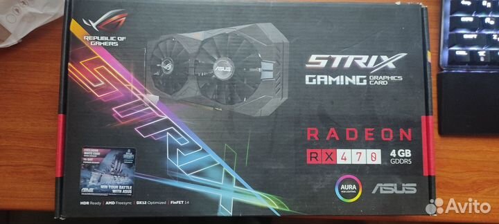 Видеокарта asus AMD Radeon RX 470 strix