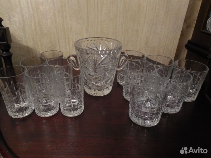 Набор стаканов для виски хрусталь винтаж