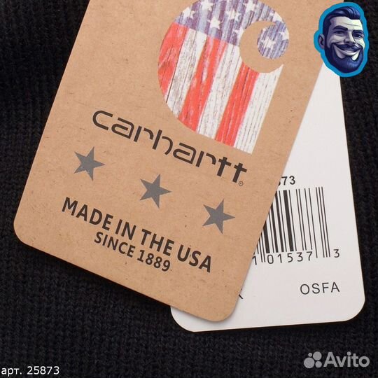 Черная шапка carhartt рефлектив