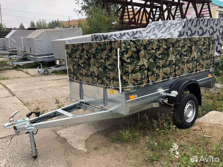 Прицеп оцинкованный 2.5х1.4 с тентом 650 мм