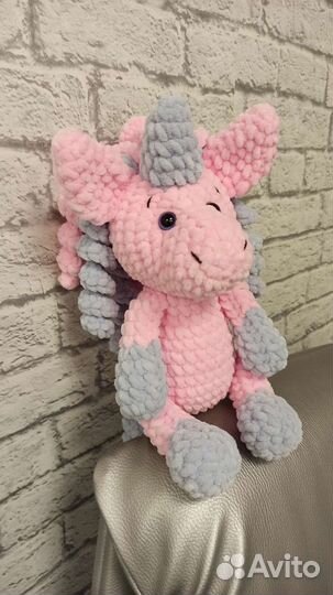 Игрушка вязаная единорожка