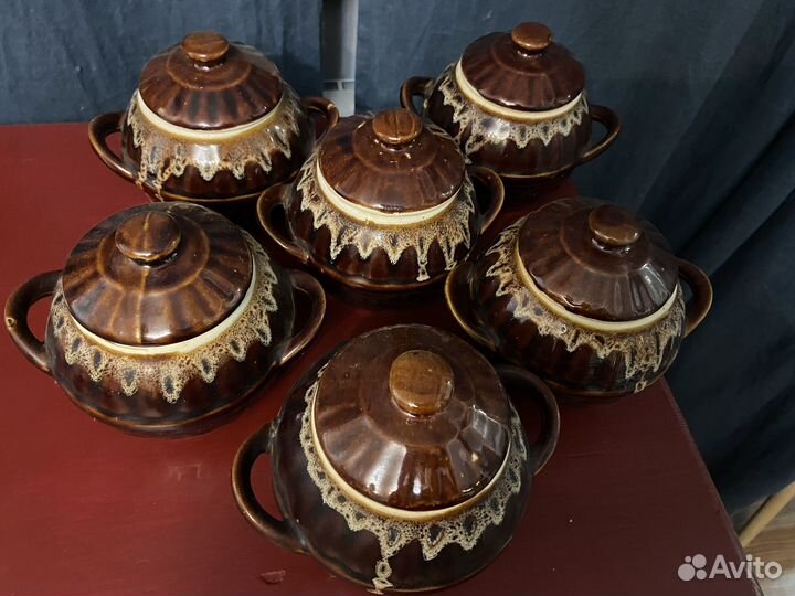 Керамические горшочки для запекания 6 штук