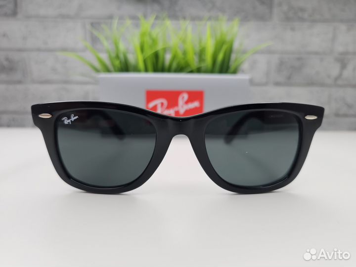 Очки Ray Ban Wayfarer 2140 Черные Стекло