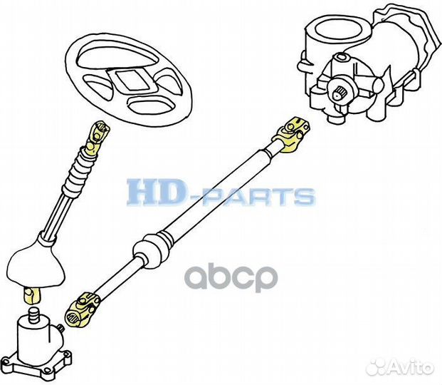 113000 шарнир рулевого вала Omn Volvo F10/12 1
