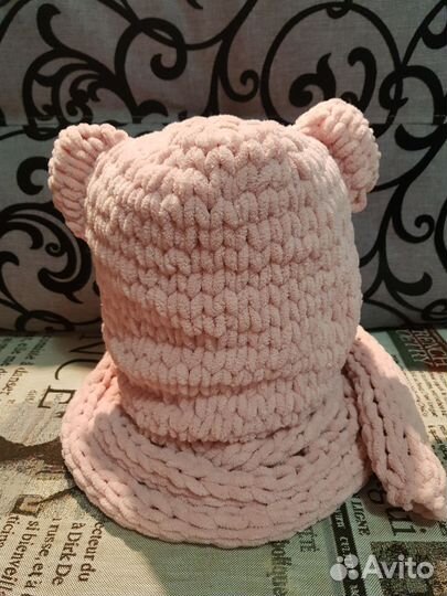 Шапка снуд с ушками