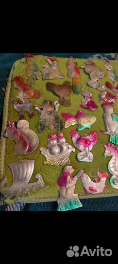Елочные игрушки СССР картонаж,колкий пластик
