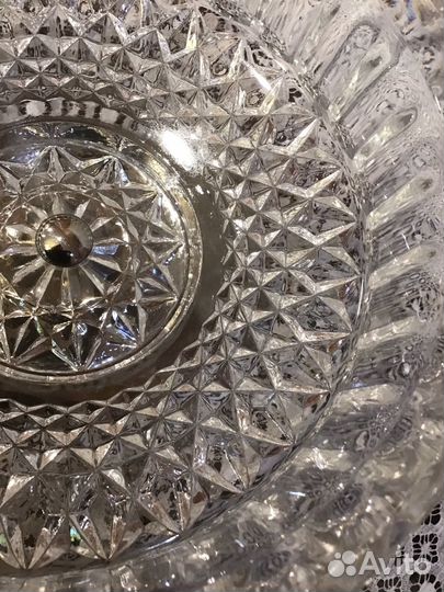 Ваза для фруктов и конфет СССР хрусталь