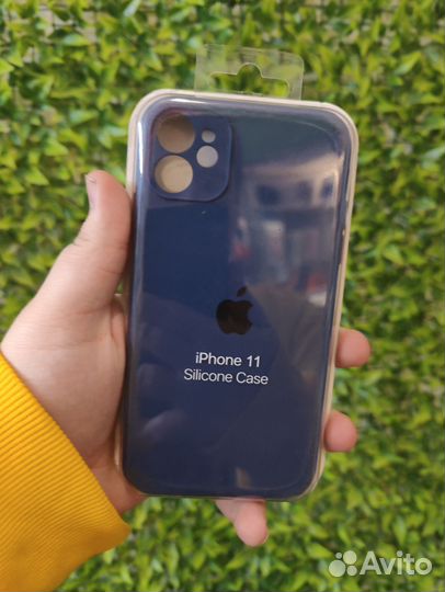 Чехол Silicone Case iPhone 11 защ (Dark Blue)