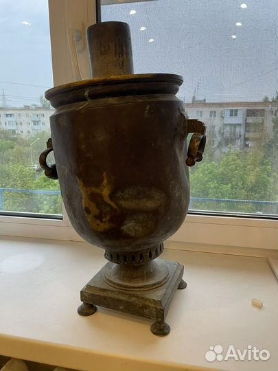 Самовар на дровах медный