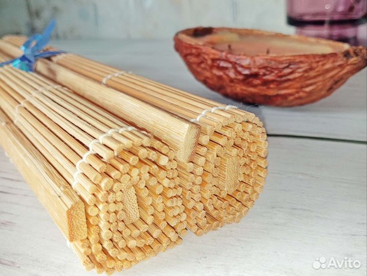 Два соломенных коврика под приборы Икея