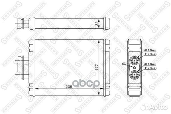 1035114SX радиатор печки VW Polo all 02 10351