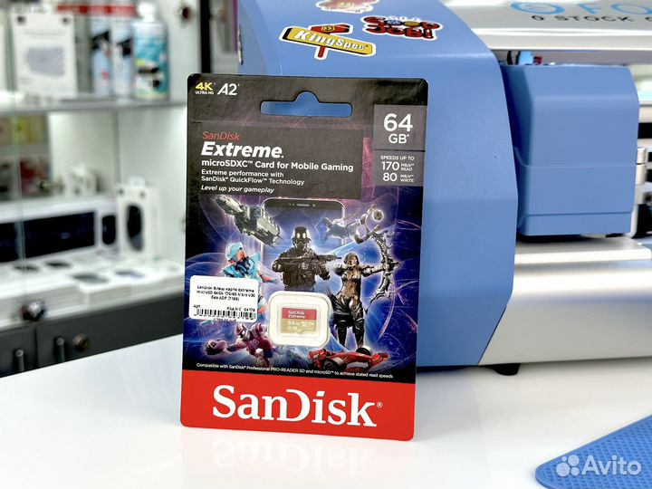 Карта памяти micro sd 64 gb Sandisk Extreme