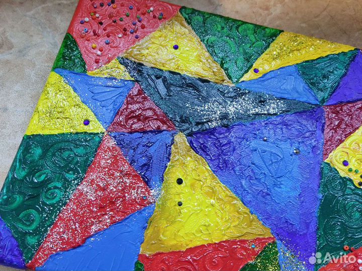 Медитативная картина маслом 20х30 см