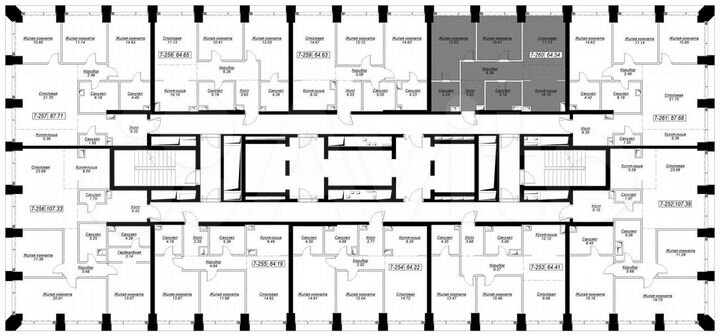 2-к. квартира, 65,3 м², 19/55 эт.