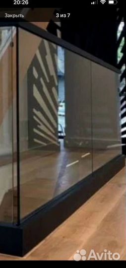 Стеклянное ограждение для лестниц и душевых