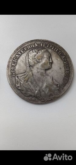 Монета 1766г 1 рубль 